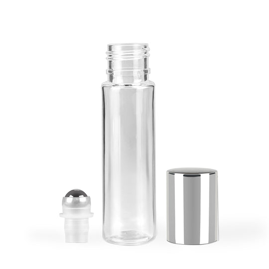 Glass Roller Bottle with Metal Roller Ball - Pack of 10 | 10ml